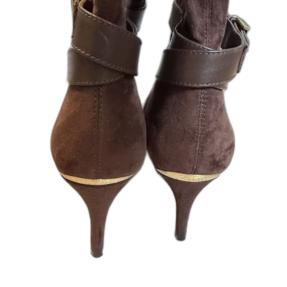 Calvin Klein Womens Faux Suede Wedge Knee-High Boots womens 10 - Picture 4 of 8